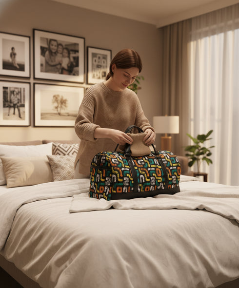 MAJESTA African Print Ankara Duffle Bag – Handmade African Travel Weekender