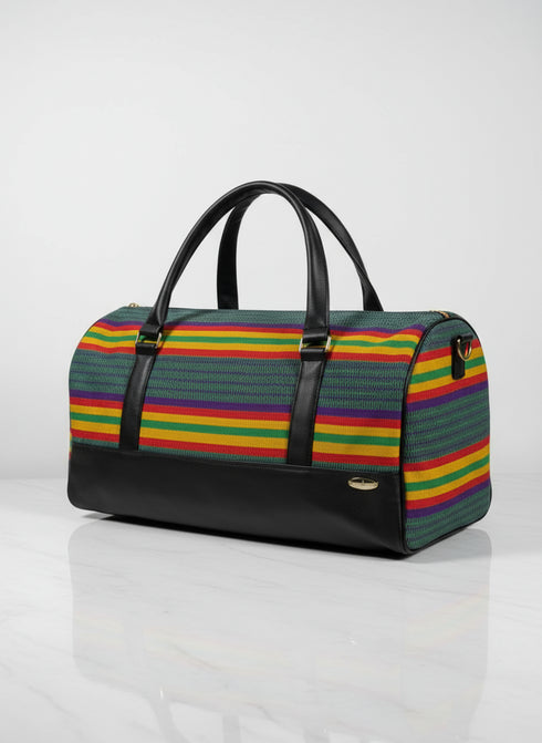 MAJESTA Kente/Fugu/Aso-Oke/ Duffle Bag – Handmade African Travel Weekender