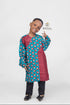 KWABENA Boys' Ankara & Rayon Long-Sleeve Shirt