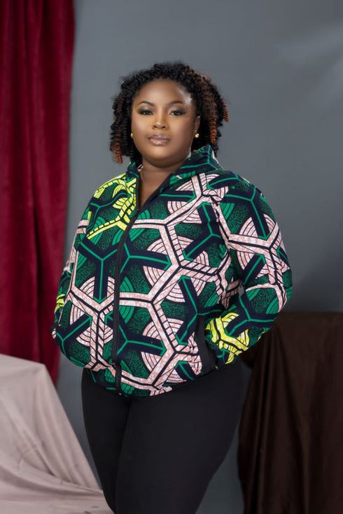 BANDA Bold Ankara UNISEX Streetwear Hoodie Bomber Jacket only