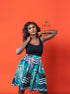 NIA Pleated African Print Ankara Skirt