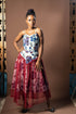 Adesewa African Print Strap Top with Organza Overlay Midi Skirt