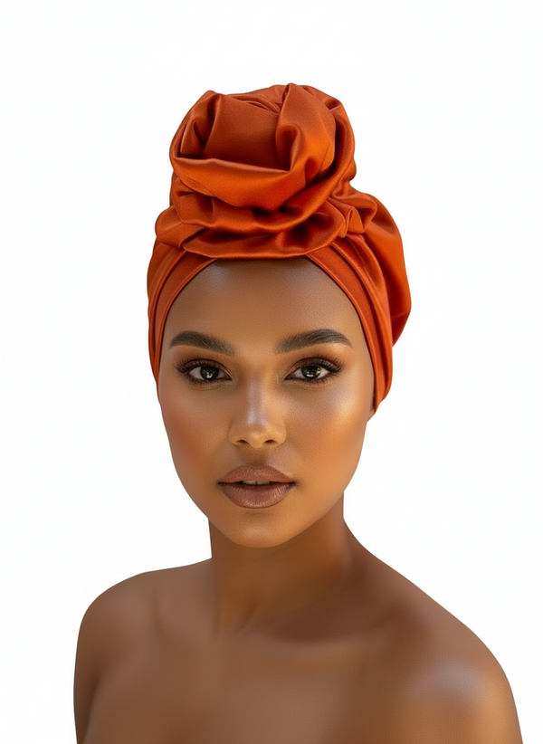 AMIRIEL Signature Sophisticated Handmade Bloom Turban Hair Accessory