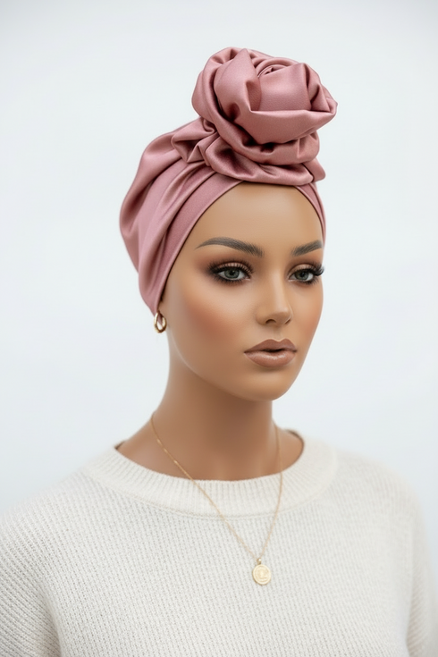 AMIRIEL Signature Sophisticated Handmade Bloom Turban Hair Accessory