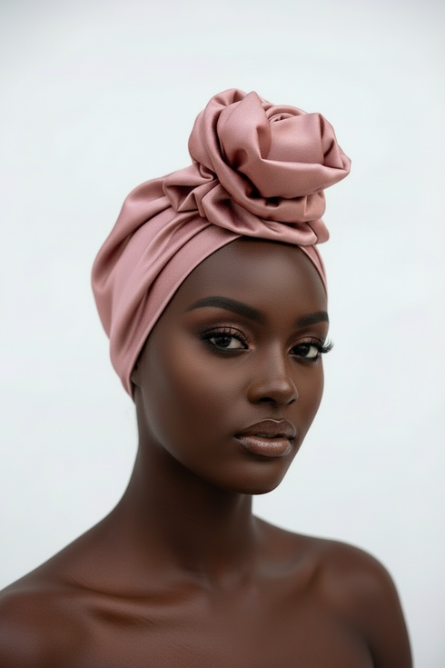 AMIRIEL Signature Sophisticated Handmade Bloom Turban Hair Accessory