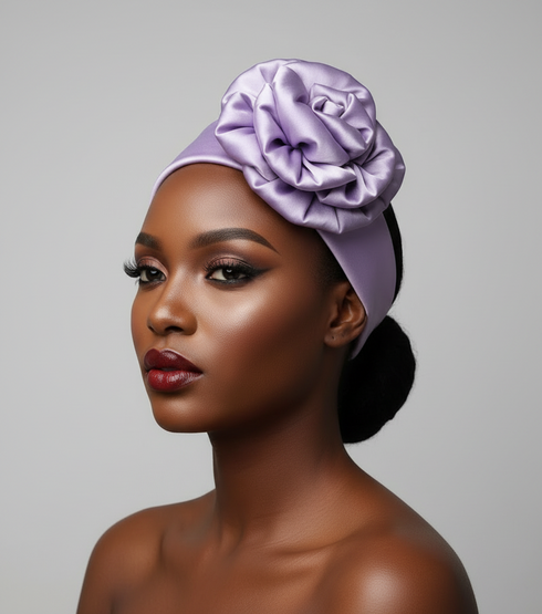 FATIMA Premium Twisted Flower Silk Turban Hair Accessory