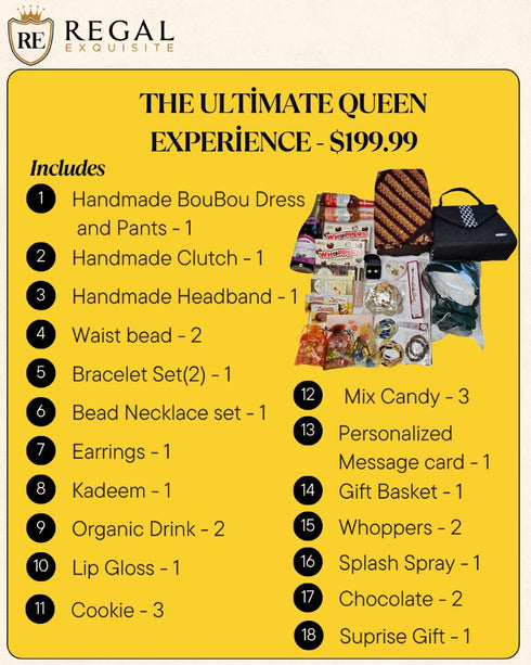 ULTIMATE QUEEN EXPERIENCE Handmade Luxury African Gift Basket Set