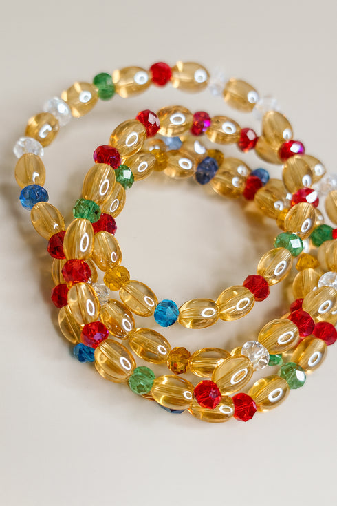 KAMARI Radiant Multicolor Handmade Glass Bead Hand Bracelet for all ages