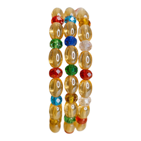 KAMARI Radiant Multicolor Handmade Glass Bead Hand Bracelet for all ages