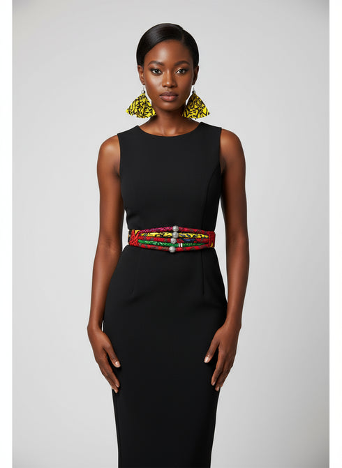 Kaleidoscope Ankara Twist Belt