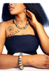 Kimathi African Bead Necklace , Bracelet & Earring Set