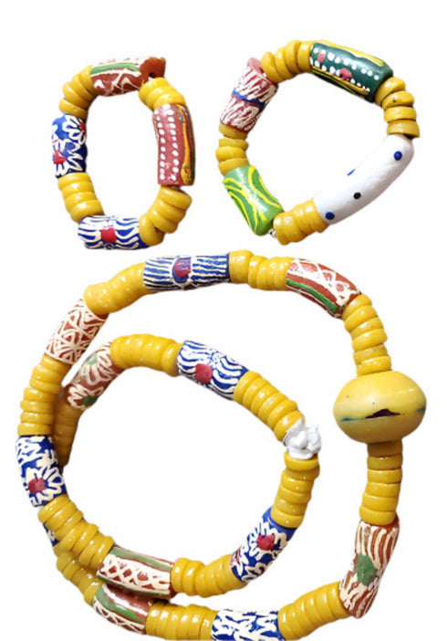 Kukua Babies Authentic African bead neck and hand set