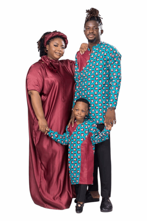 Kwabena Ankara & Rayon Long-Sleeve Shirt