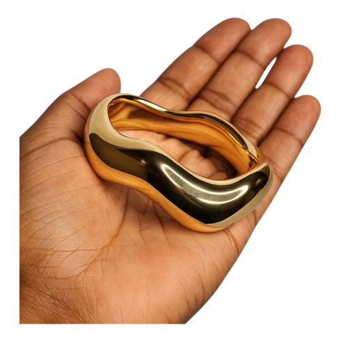 LULENGA Bold Gold-Tone Statement Bracelet Only for Women – Heritage Stainless Steel Jewelry