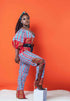 Lesedi Off-Shoulder Ankara Jumpsuit Set with Waist Belt for Women
