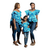 Liora Azure Ankara Peplum Top Set for Girls – Ruffle Sleeve African Print Blouse - Top Only