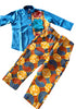 MANDLA 2-Piece African Print Baby Boy Set – Long Sleeve Shirt & Pants Outfit