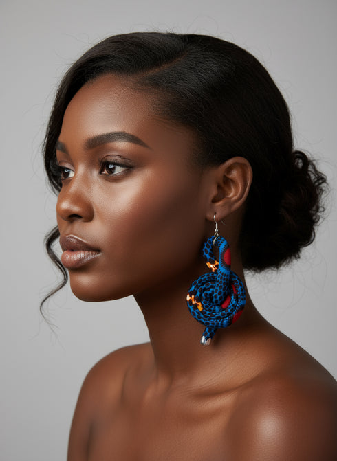 Melodic Twist Ankara Earrings