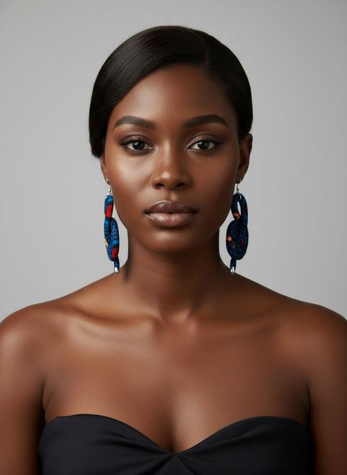 Melodic Twist Ankara Earrings