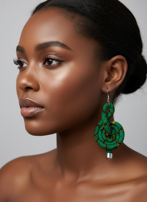 Melodic Twist Ankara Earrings