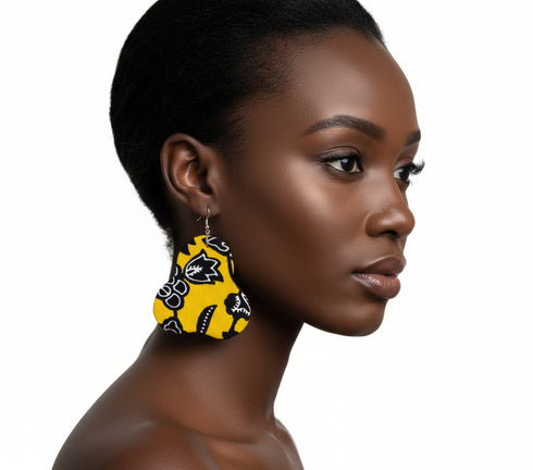 Midnight Melody Ankara Earrings