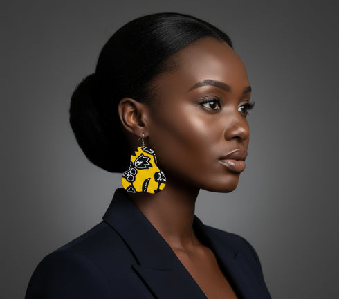 Midnight Melody Ankara Earrings
