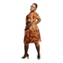 Nalani Women Patchwork Ankara with Deep Pockets Warm Earth-Tone African Elegance - Shift Dress