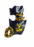 Nautical Adornment Anchor Accessory Set - - Ankara Earring and Necklace Set