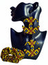 Nautical Adornment Anchor Accessory Set - - Ankara Earring and Necklace Set