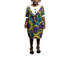 Nayana Girls Ankara V-Neck Button Detail Shift Dress – Girl's Elegant African Ensemble