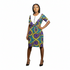 Nayana Women Ankara V-Neck Button Detail Shift Dress – Mother’s Elegant African Ensemble