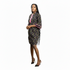 Nevrin Women Multicolour Stroke Ankara Tunic Shift Dress with Split Sleeves – Chic Modern African Wear