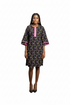 Nevrin Women Multicolour Stroke Ankara Tunic Shift Dress with Split Sleeves – Chic Modern African Wear