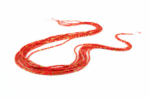 Odehyie Red Class Waist Beads - Ahyenie