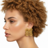 Dwennimmen minimalistic and Oversized / Exaggerated Gold Adinkra Spiral Earrings – Handmade African Statement Jewelry for Women