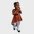 POPOTI High Low Girls Ankara Dress with Lace Trimming