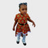 POPOTI High Low Girls Ankara Dress with Lace Trimming