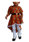 POPOTI High Low Girls Ankara Dress with Lace Trimming