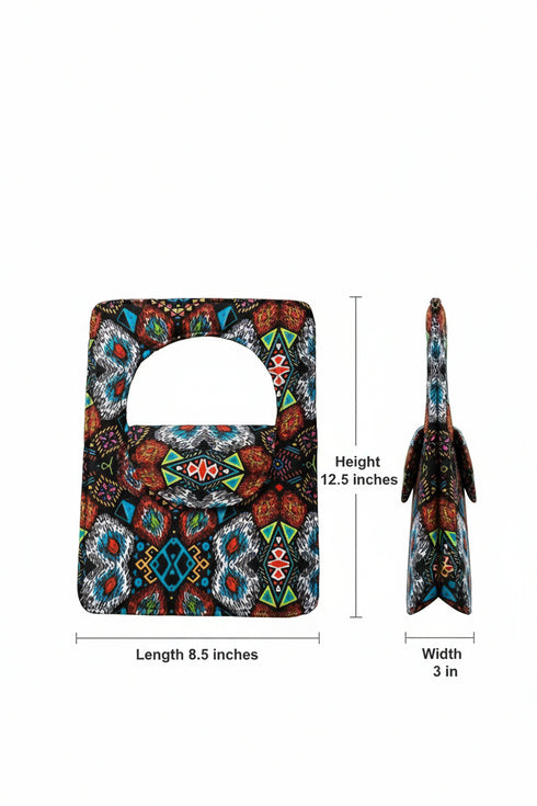 Patty African Print Cut-out Handle Totes