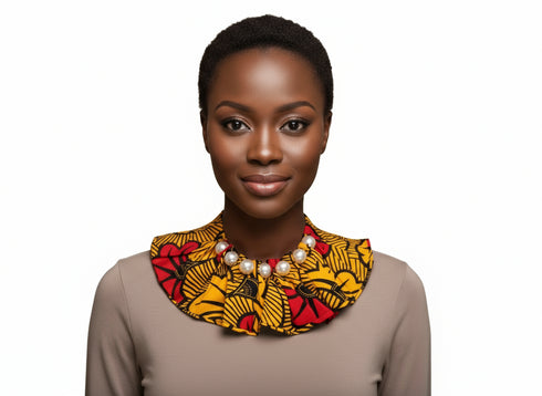 Pearl Embrace Ankara Necklace