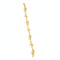 Gold bracelet with intricate designs on a white background