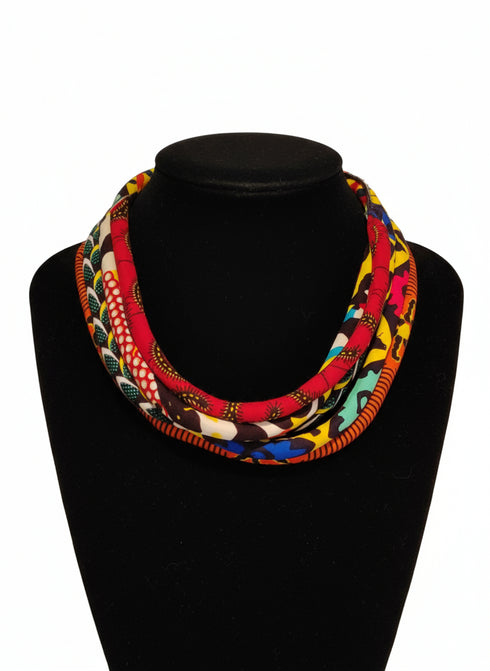 Quartet Loop Layered Ankara Necklace