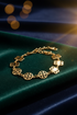 ROYAL HARMONY DOUBLE CHARM gold chain bracelet Only
