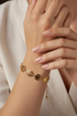 ROYAL HARMONY DOUBLE CHARM gold chain bracelet Only