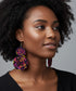 ESENAM Radiant Rosette Double Folded Ankara Earrings