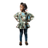 Renée Layered-Frill Belted Ankara Blouse for Girls – Geometric Print Top Only