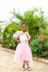 SIA Long Shimmering Radiance Brocade Off-shoulder & Tulle Dress for Girls