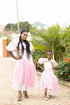 SIA Long Shimmering Radiance Brocade Off-shoulder & Tulle Dress for Girls