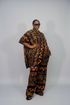 SURAIYA Adire Crepe Kaftan Top and Matching Pants African Two Piece Set, Short Sleeve Kaftan Pants Set, African Pants Outfit for Women