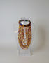 Sade Cascade Buttoned Beadwork Multi-Strand Ankara Necklace - African Statement Choker